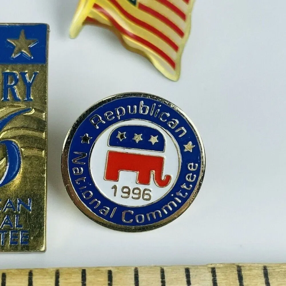 1996 Republican National Committee Presidential Task Force Hat Lapel Pin Lot